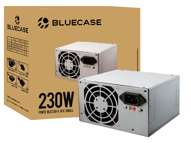 Fonte de alimentação atx Bluecase, 230w, bivolt manual