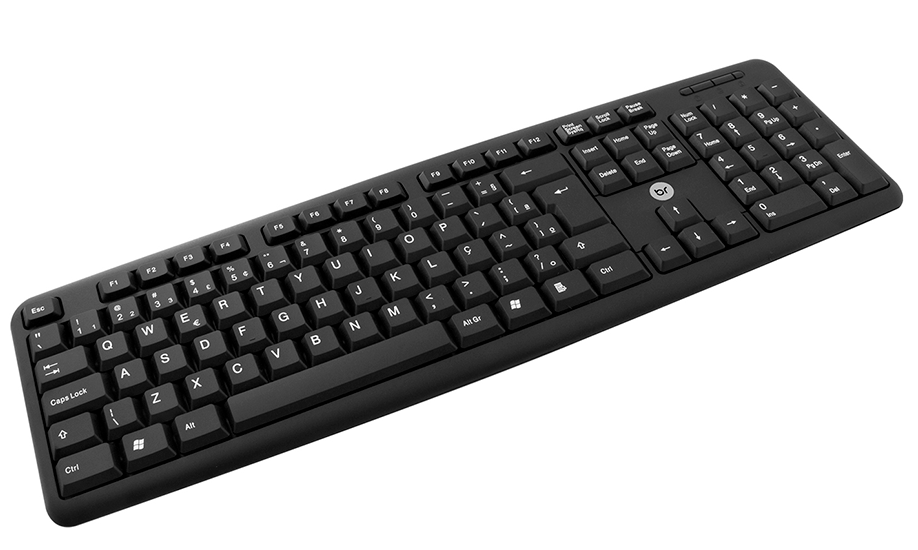 Teclado com fio Bright 0014 basic USB Preto