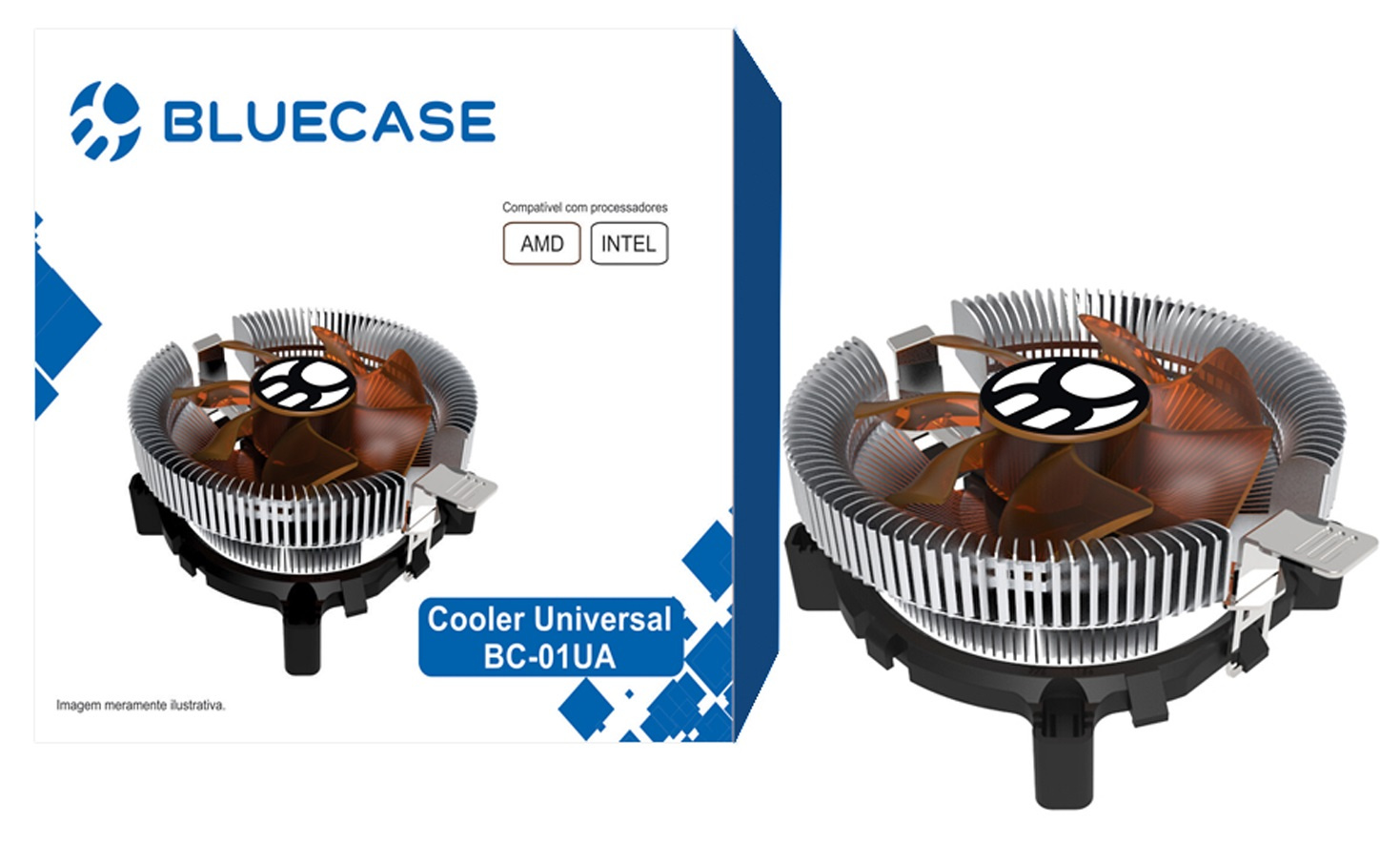 Cooler universal Bluecase para Intel e AMD BC-01UA