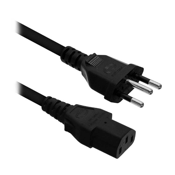 Cabo de força para monitor e gabinete padrão novo 1,2m