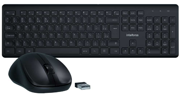  Teclado E Mouse Sem Fio Intelbras Tsi50 Preto