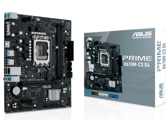 Placa Mãe (intel) Asus Prime H610 CS D4 Ddr4 Lga1700 12, 13 E 14 Geração