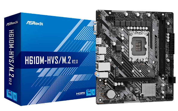 Placa Mãe (intel) Asrock H610M-HVS Ddr4 Lga1700 12, 13 E 14 Geração