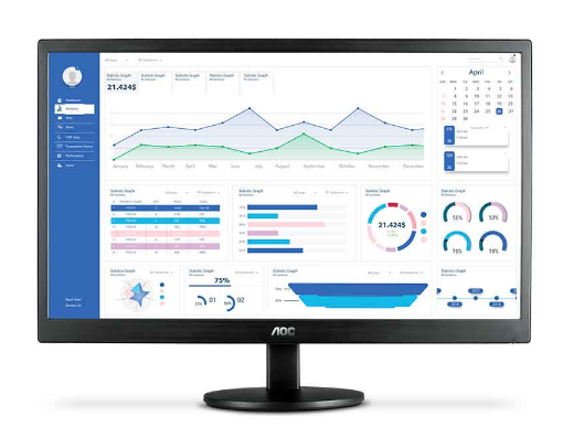 Monitor 18,5" AOC led e970swhnl widescreen Vga / hdmi