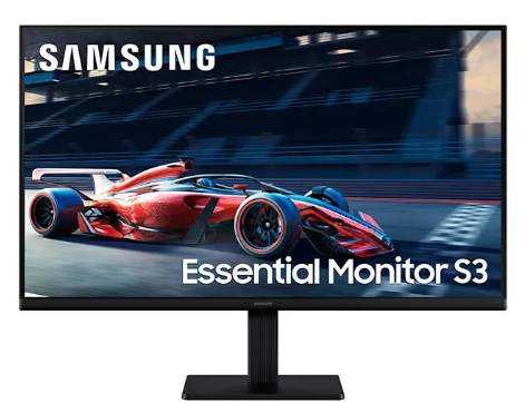 Monitor Gamer Samsung Essential S3, FHD 27" IPS, 100Hz, D-Sub, VGA - LS27D300GALMZD Preto