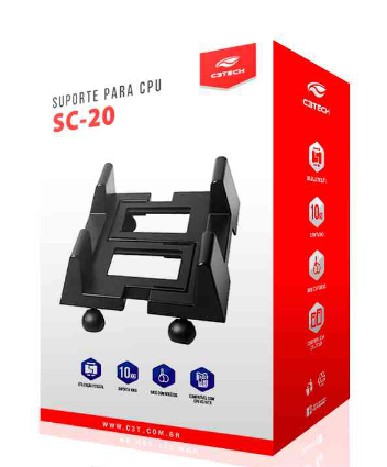Suporte para gabinete C3tech sc-20bk preto