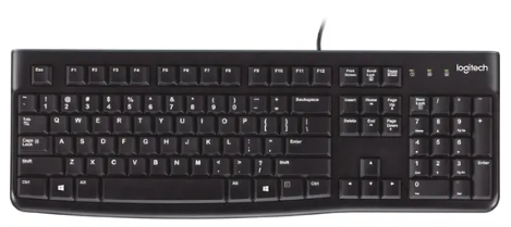 Teclado Logitech mk120 com fio usb preto